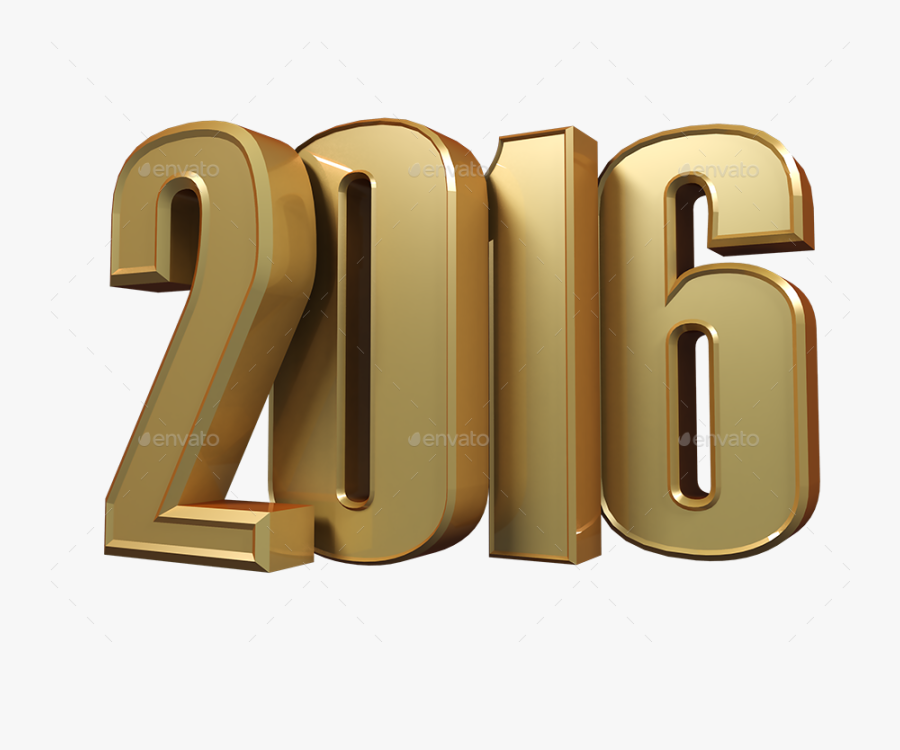 2016 3d Png - Golden Number 8 Png, Transparent Clipart
