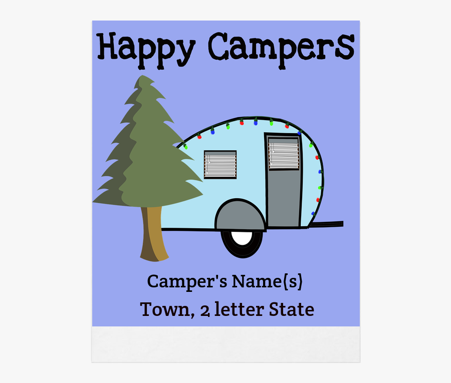 Happy Camper - Little Market, Transparent Clipart