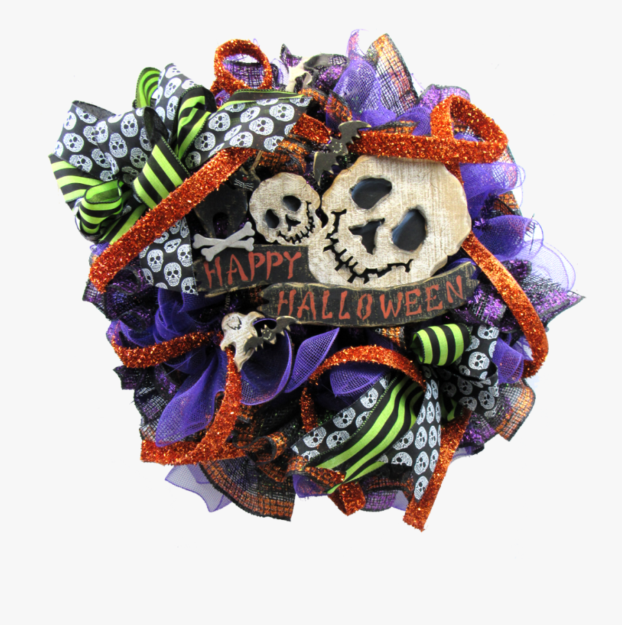 Happy Halloween Skull, Transparent Clipart