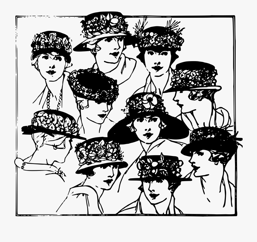 This Free Icons Png Design Of Ladies In Hats - Cartoon, Transparent Clipart