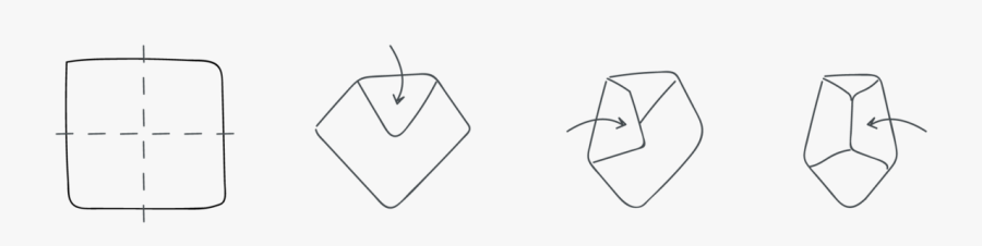 Folded Napkin Clipart, Transparent Clipart