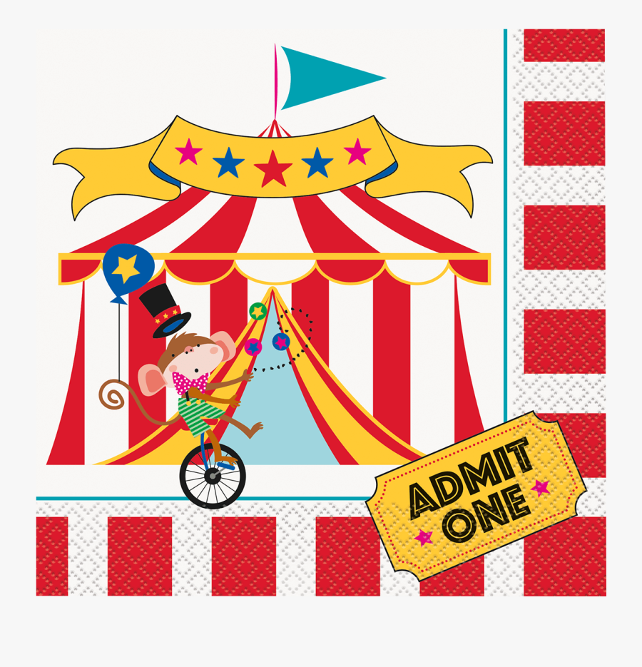 Circus Carnival Napkins - Serviette Cirque, Transparent Clipart