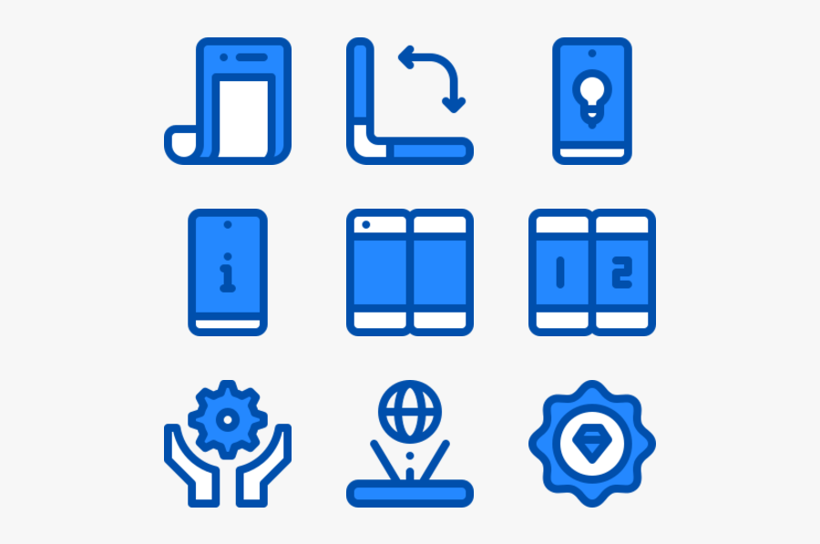 Folding Phone, Transparent Clipart