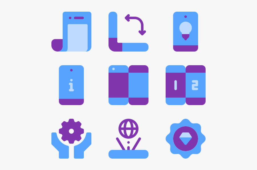 Folding Phone, Transparent Clipart