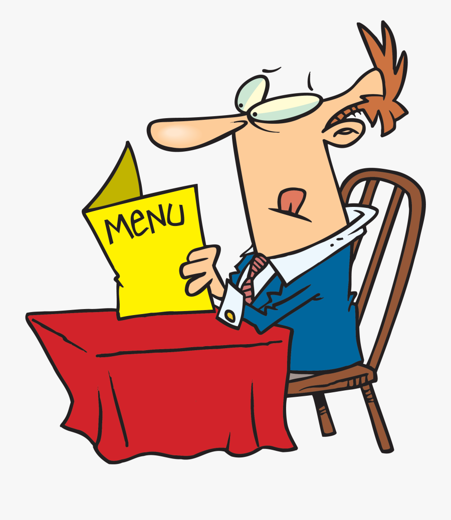 Customer In Restaurant Cartoon, Transparent Clipart