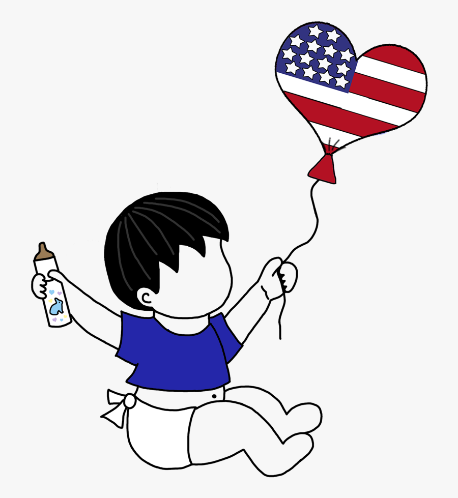Clipart Baby Boy With Balloons, Transparent Clipart