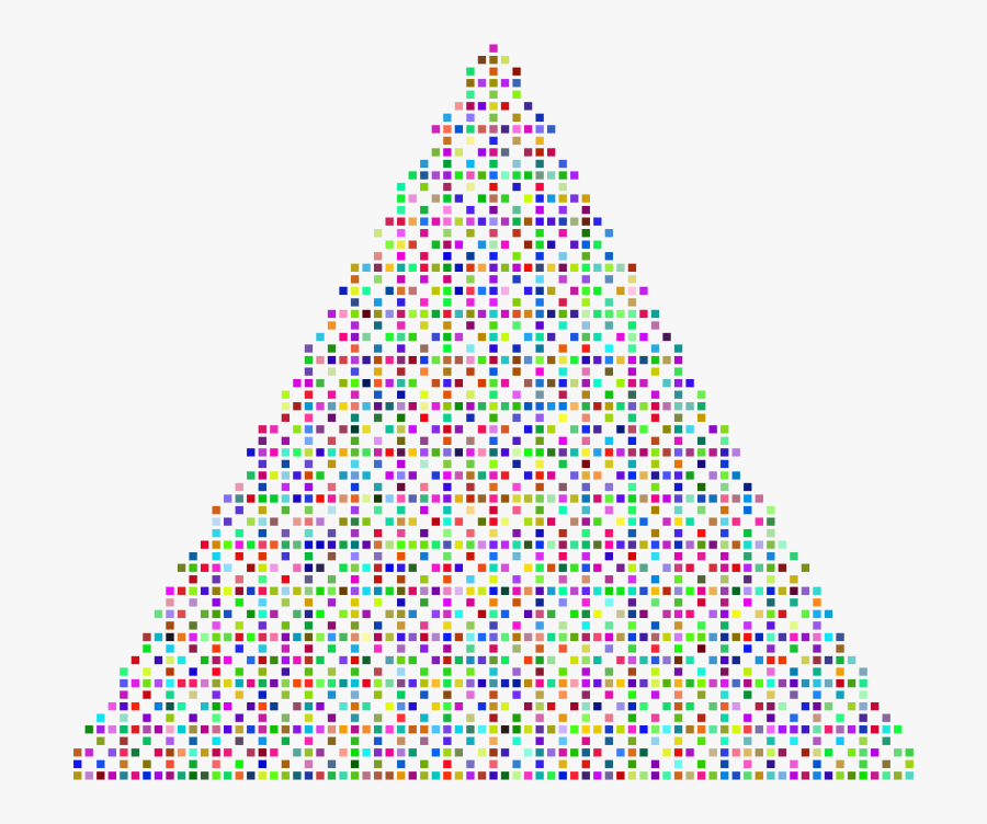 Prismatic Abstract Squares Christmas Tree - Triangle, Transparent Clipart
