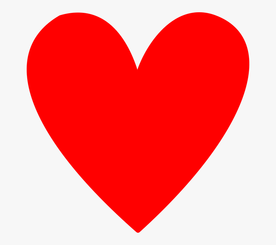 Heart, Love, Red, Simple, Valentine, Romance - Heart For Valentines Day, Transparent Clipart