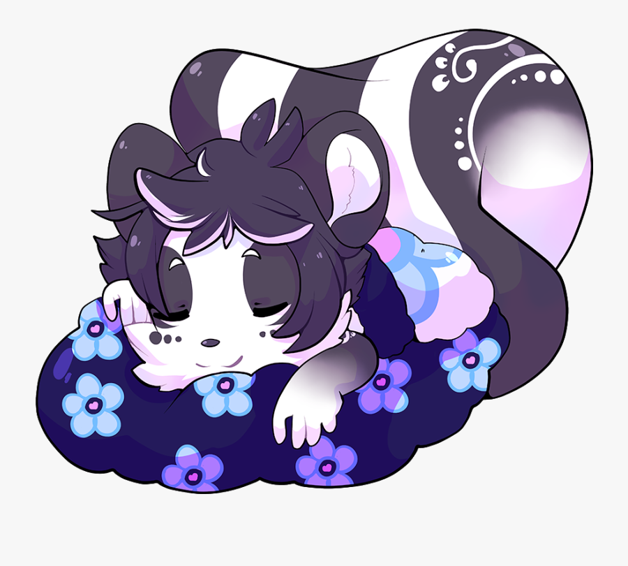 Sleeping Skunk - Cartoon, Transparent Clipart