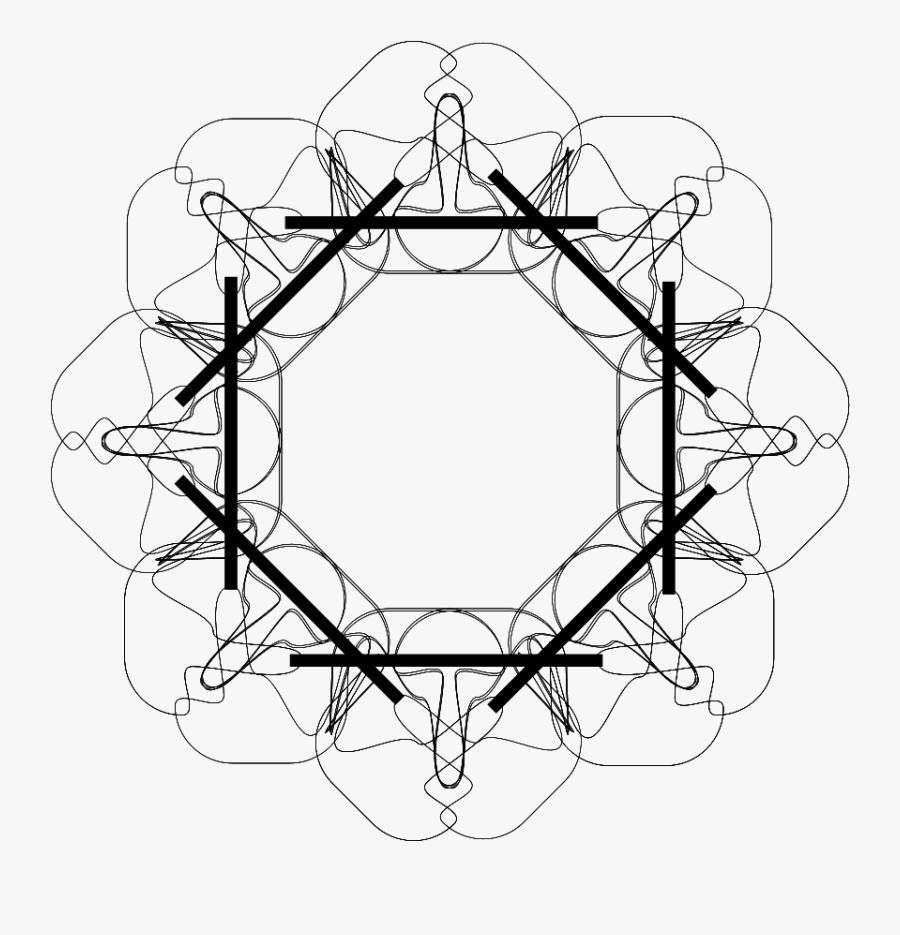 Geometric Motif 3 Outline Svg Clip Arts - Rub El Hizb, Transparent Clipart