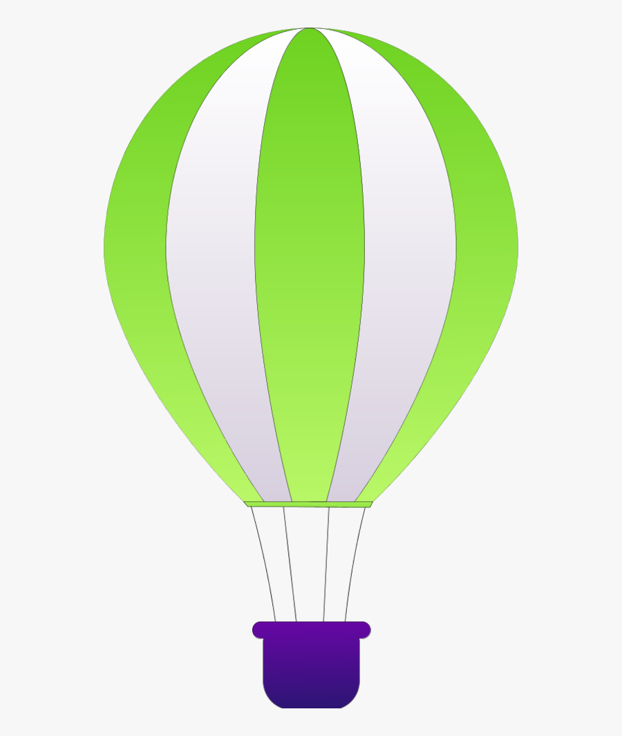 Vertical Striped Hot Air Balloon - Hot Air Balloon Clip Art, Transparent Clipart