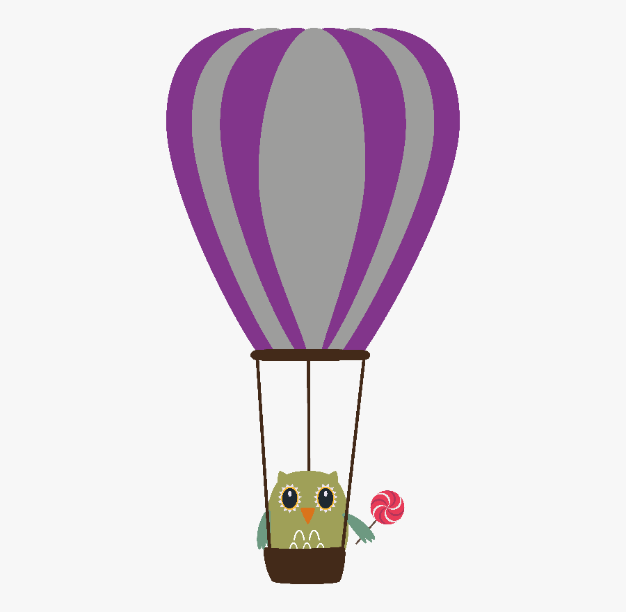 Hot Air Balloon Clipart Owl - Sign, Transparent Clipart