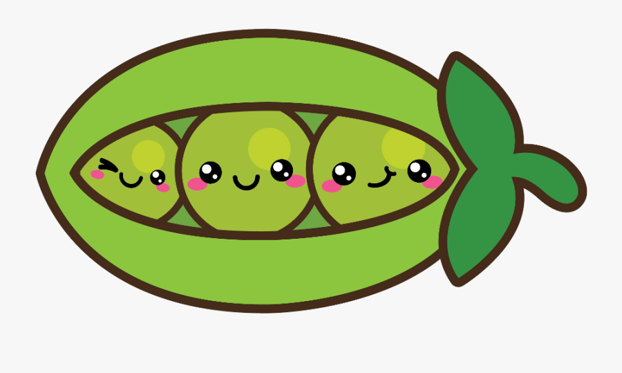 Scgreenbeans Greenbeans Freetoedit - Erbsen Kawaii, Transparent Clipart