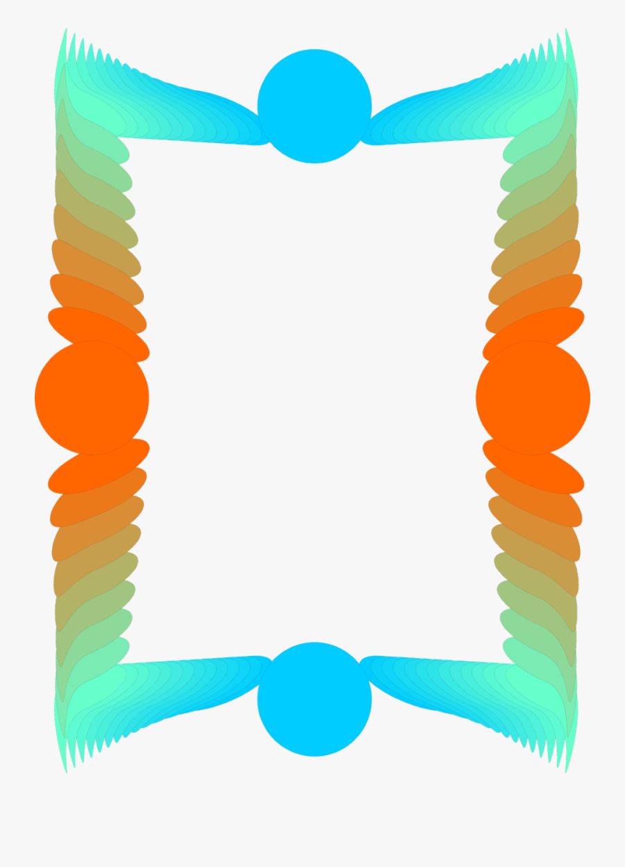 Colorful Cool Borders, Transparent Clipart