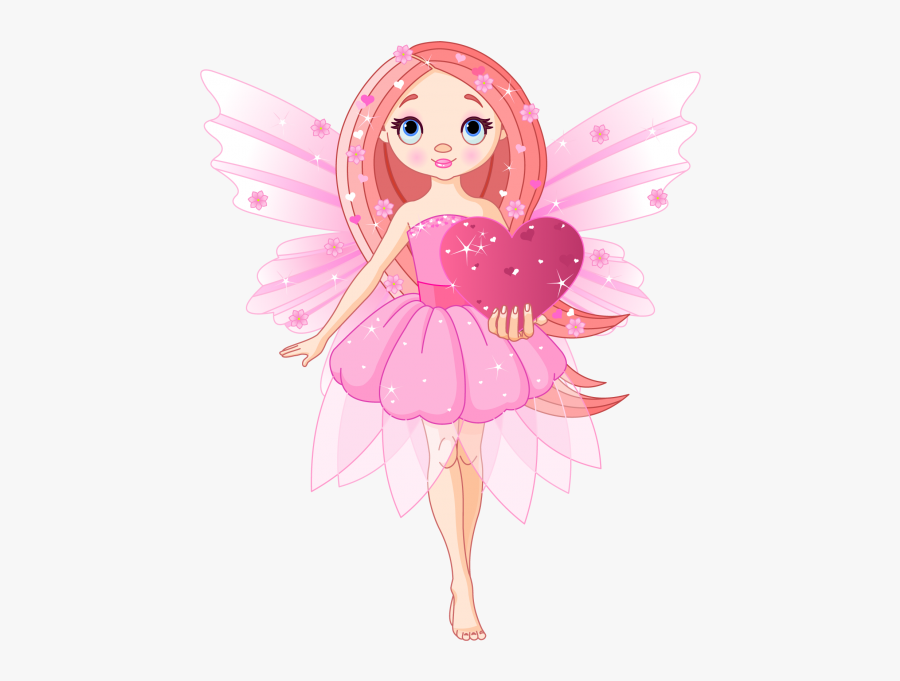 Cartoon Beautiful Pink Fairy, Transparent Clipart