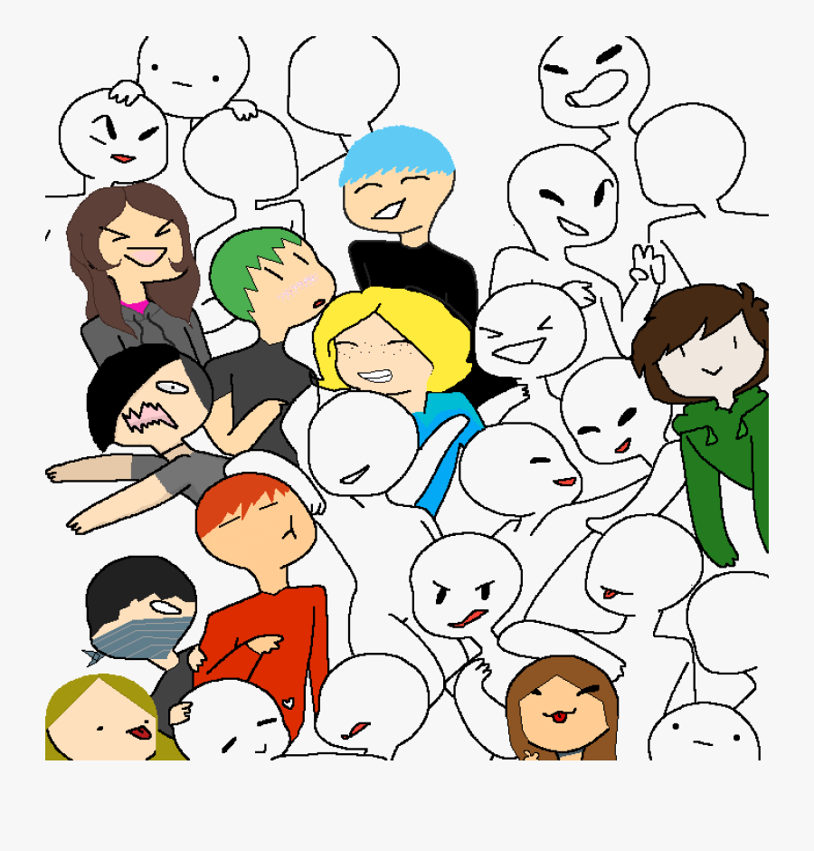 Too Many People Drawimg, Transparent Clipart