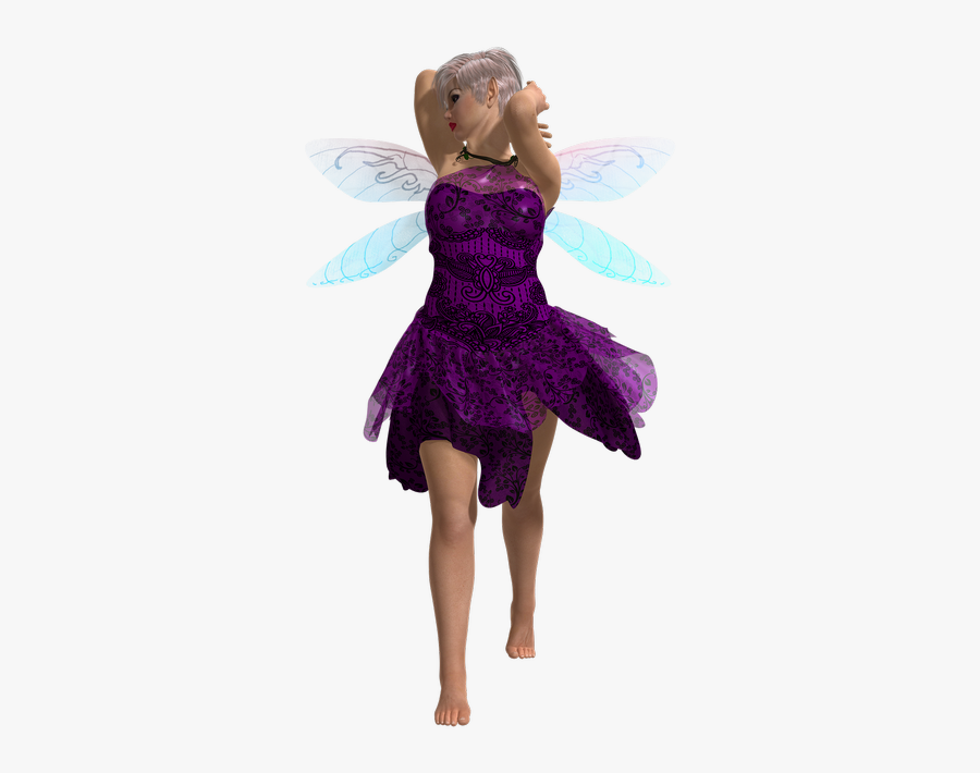 Purple Fae Woman Pixie - Fairy, Transparent Clipart