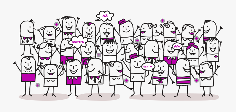 Happy Crowd, Transparent Clipart