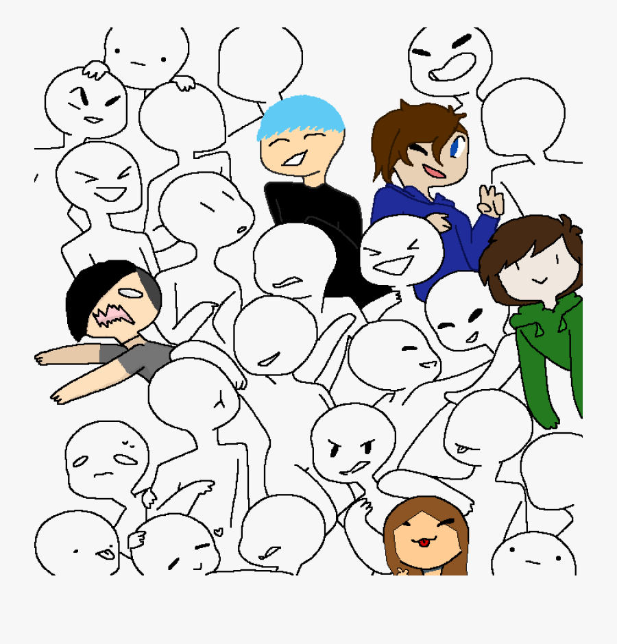 Too Many People Drawimg, Transparent Clipart