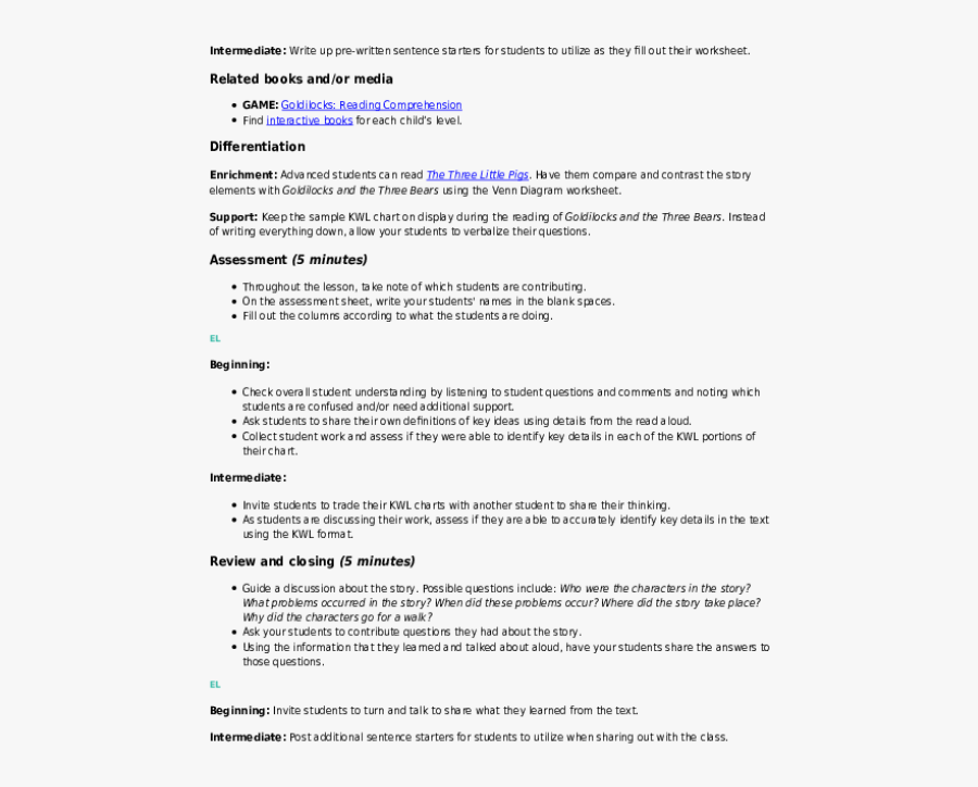 Goldilocks And The Three Bears Lesson Plan, Transparent Clipart