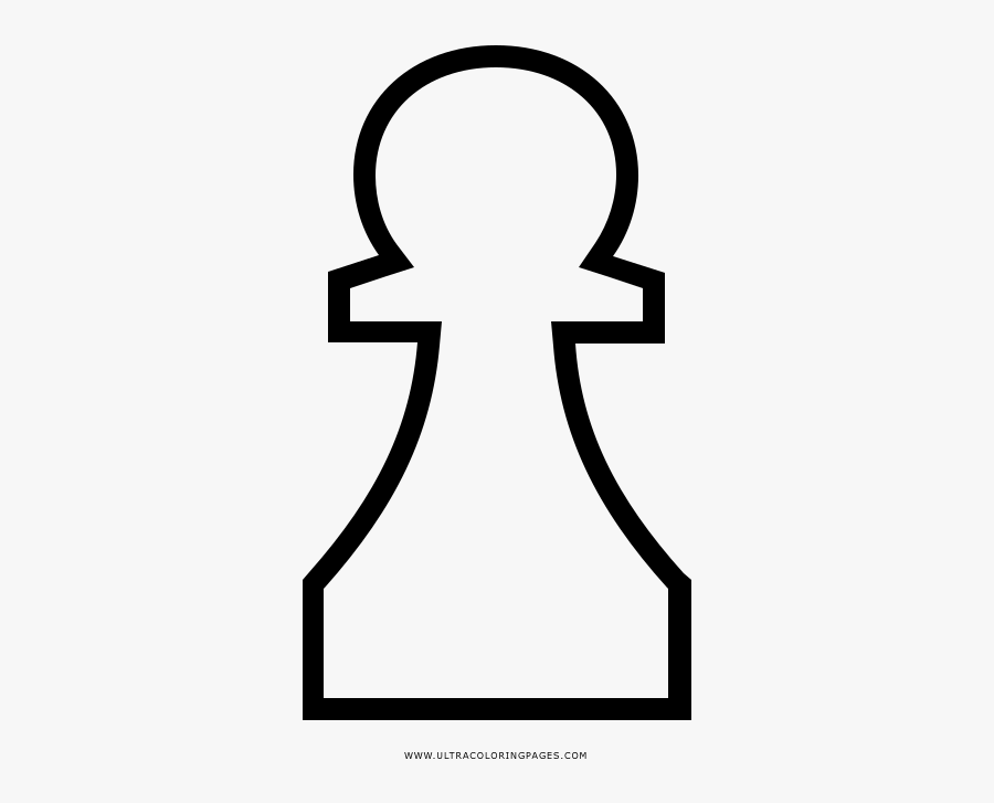 Pawn Coloring Page, Transparent Clipart