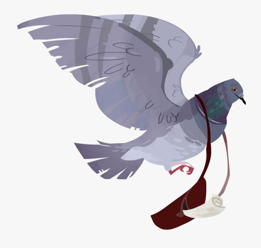 Drawn Pigeon Carrier Pigeon - Carrier Pigeon Png, Transparent Clipart