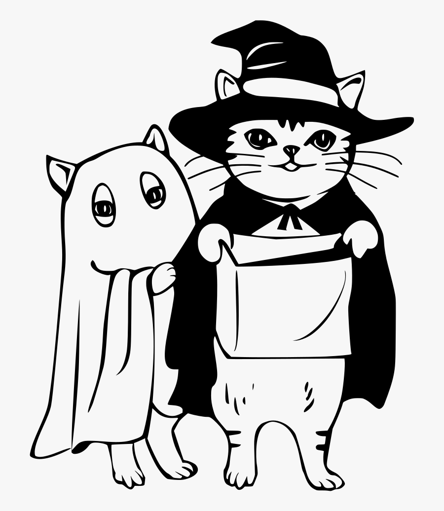Hat Svg Cat And The Transparent Halloween Cat And Witch Free Transparent Clipart Clipartkey