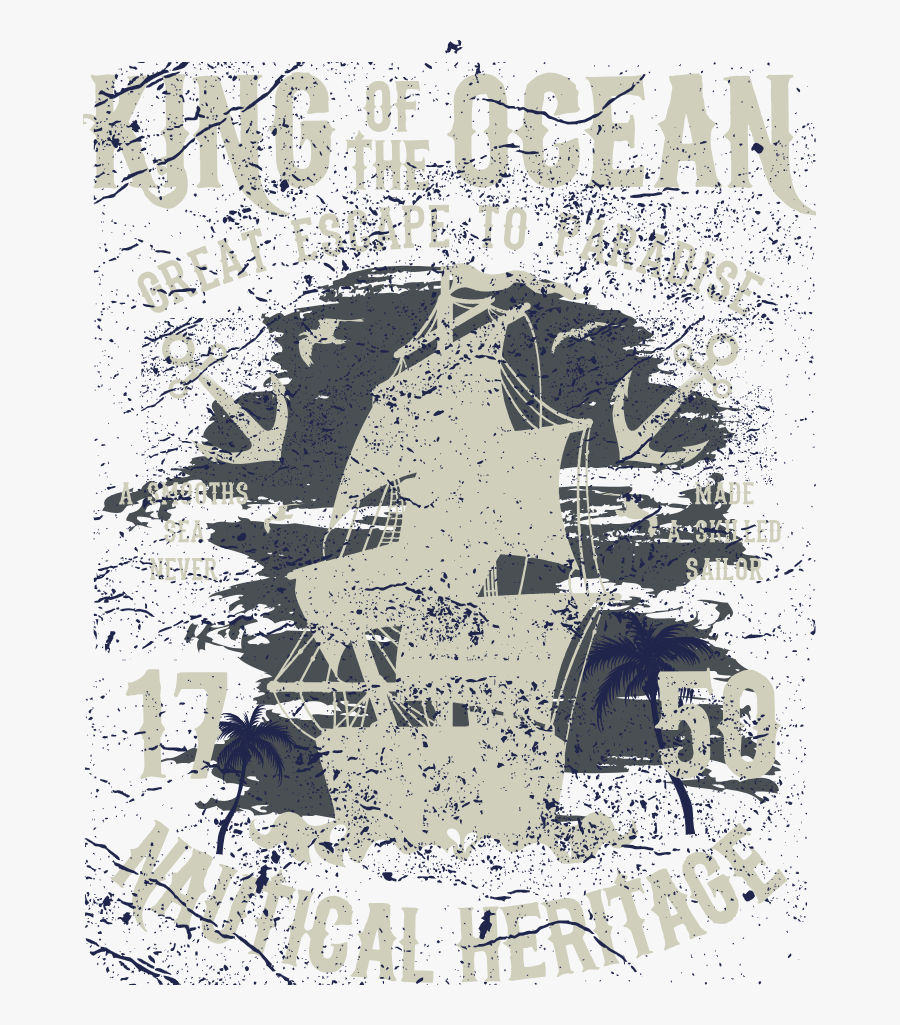 Giant Sailling Ship - Shirt, Transparent Clipart