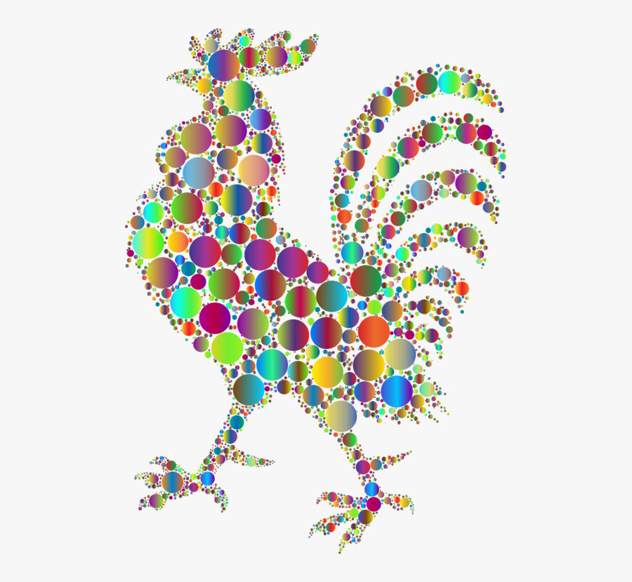 Coloring Book,rooster,chicken - Colorful Rooster Clipart, Transparent Clipart