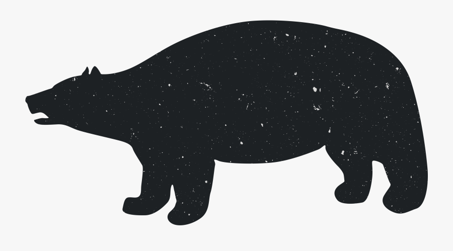 Bear Animal Black And White - Bear, Transparent Clipart