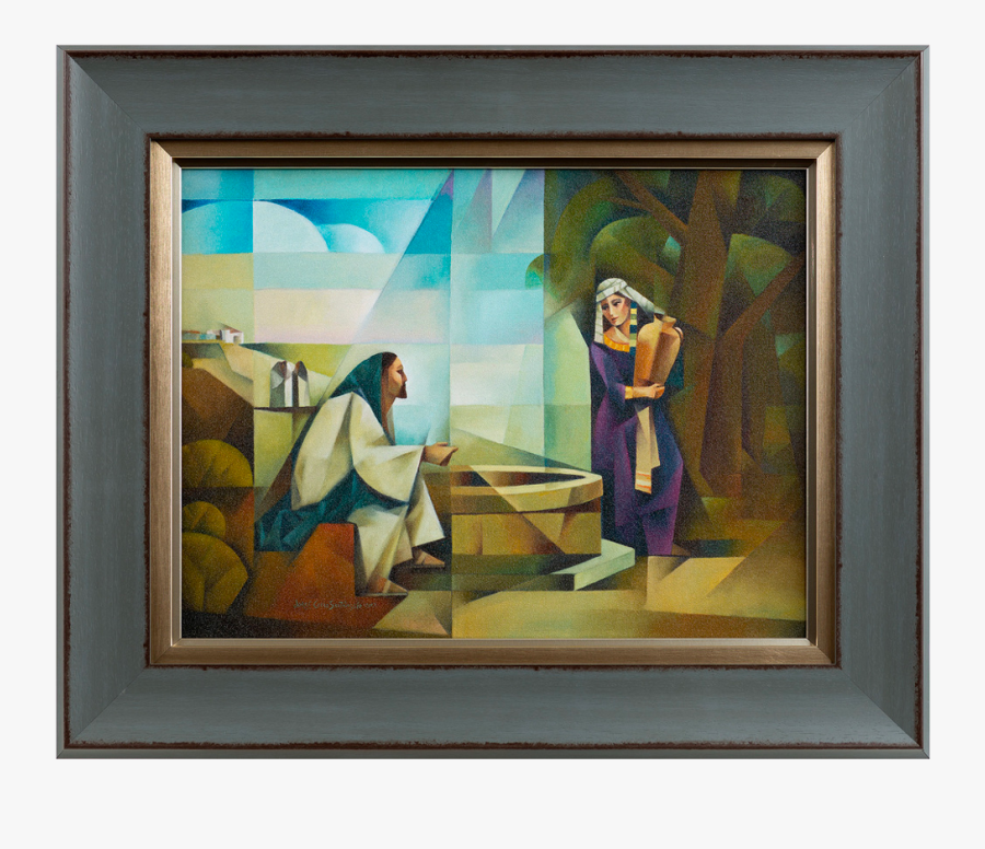 Jesus And The Samaritan Woman Cartoon, Transparent Clipart