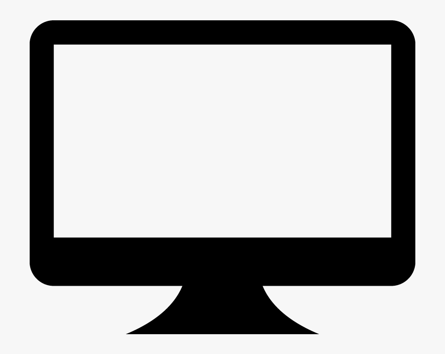 Desktop Computer Screen Device Icon Symbol Vector - Desktop Computer Vector Icon Png, Transparent Clipart