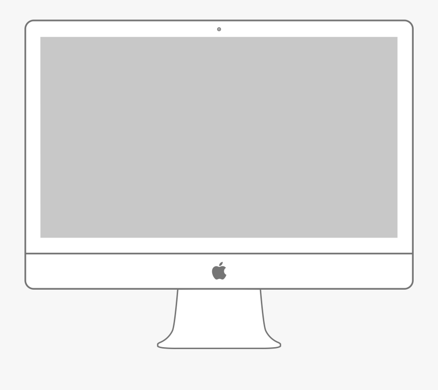 Pc Clipart Minimalist - Computer Monitor, Transparent Clipart