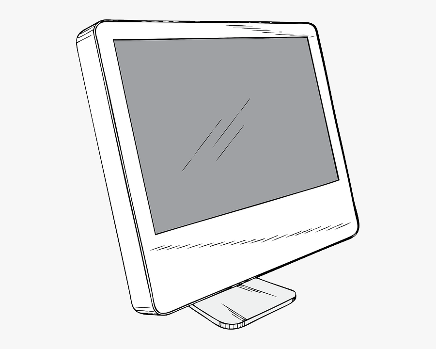 Monitor, Lcd, Screen, Flat, Panel, Computer, Led, Video - Lcd Screen Drawing, Transparent Clipart