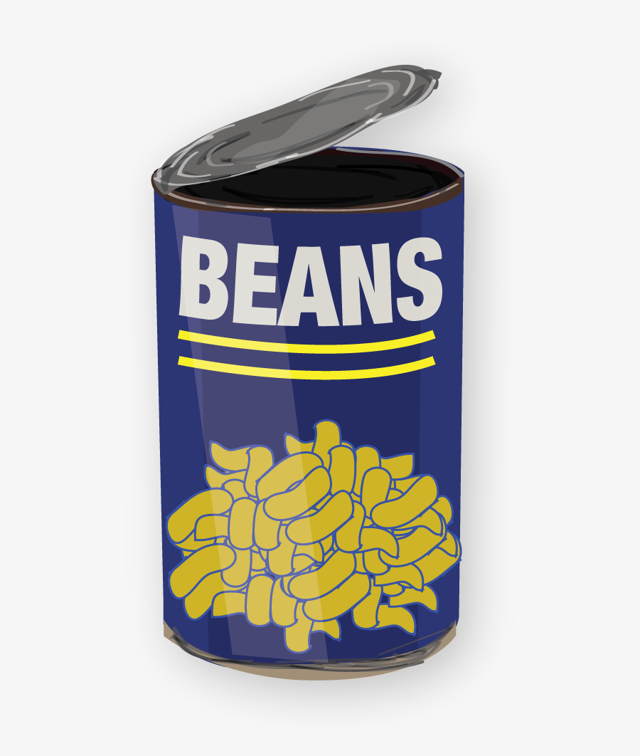 Metal Can Beans Z, Transparent Clipart