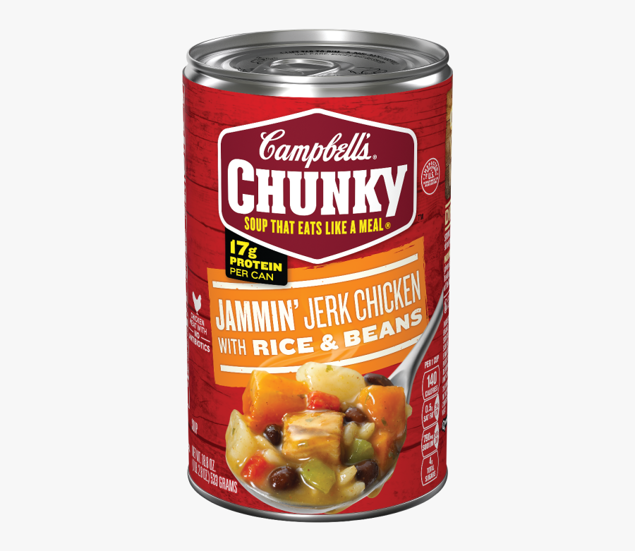 Rice Clipart Jerk Chicken - Campbell's Chunky Jazzy Jambalaya, Transparent Clipart