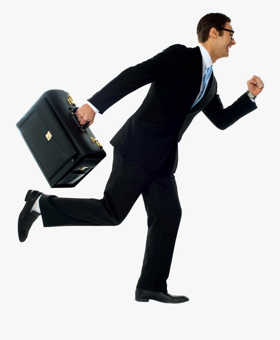 Businessman With Briefcase Png Image - Man Going To Interview, Transparent Clipart