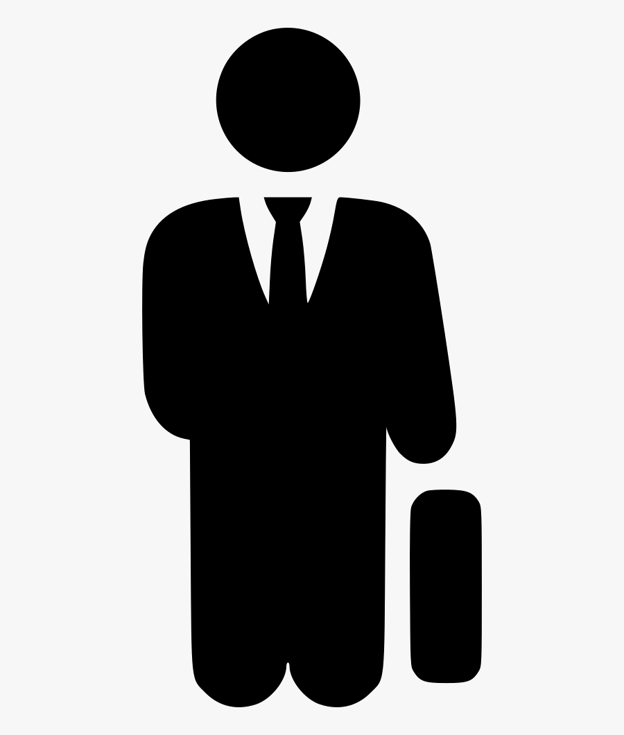 Holding Briefcase - Man With Briefcase Png Icon, Transparent Clipart