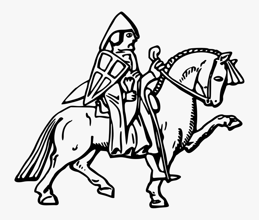 Knight On Horseback - Clip Art, Transparent Clipart