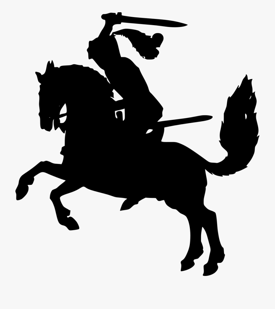 Guerrero A Caballo Vector, Transparent Clipart