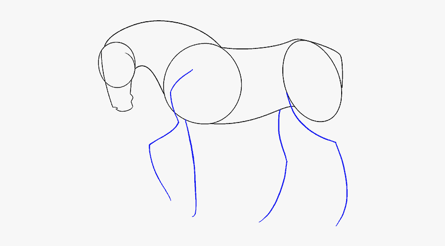 How To Draw A Simple Horse Easy Drawing Guides - Easy Sketch Horses Drawing, Transparent Clipart