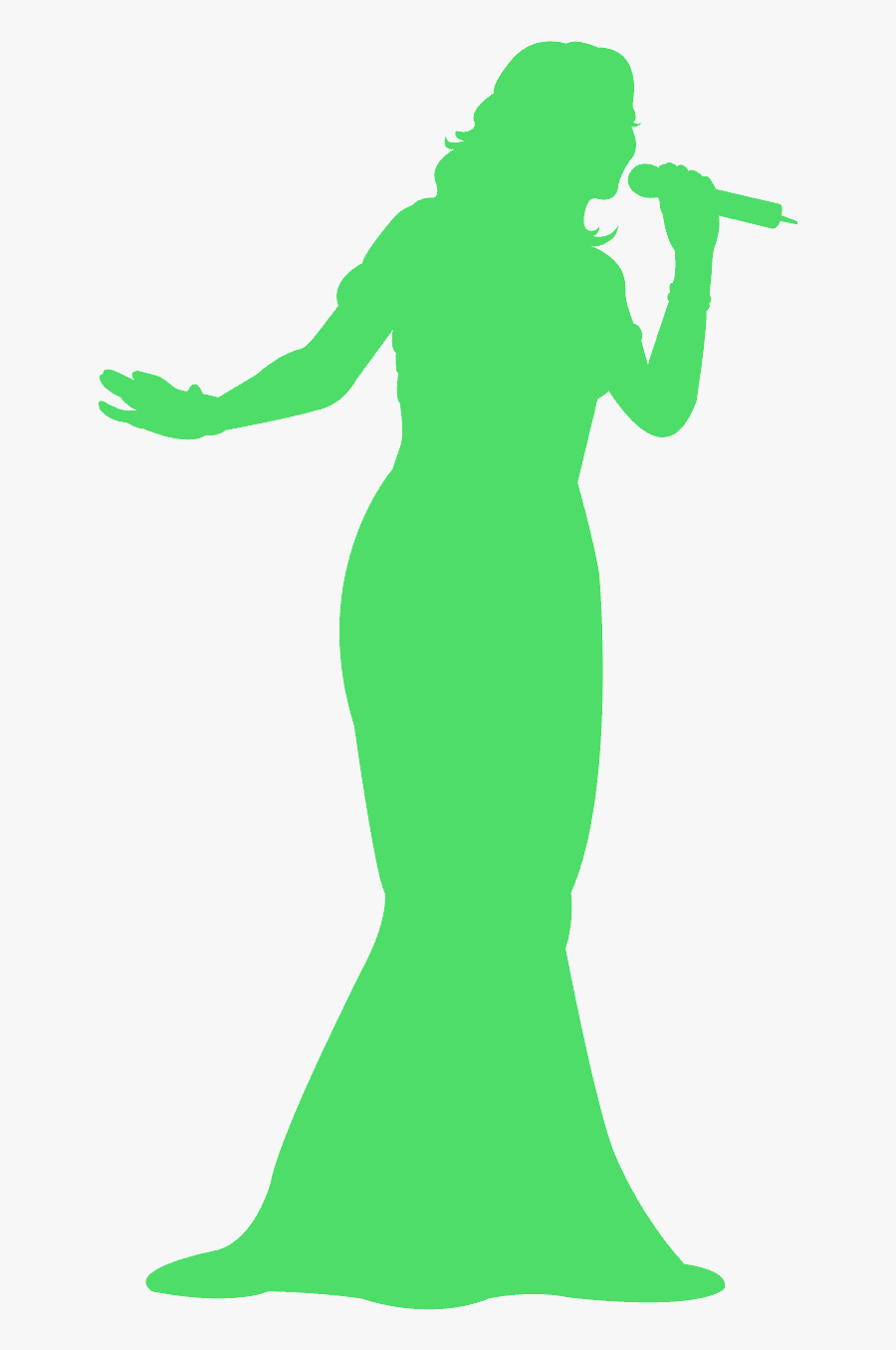 Female Singer Silhouette Png, Transparent Clipart
