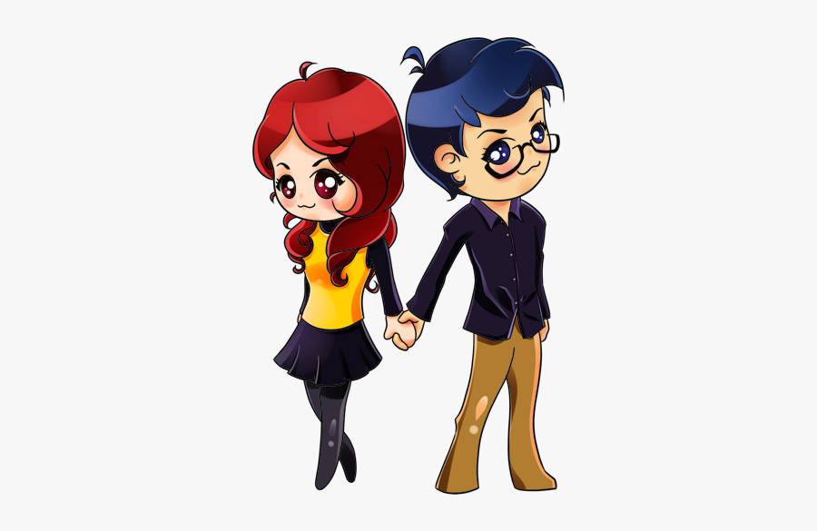 Illustrator Couple Adobe Cartoon Download Hd Png Clipart - Wasticker, Transparent Clipart