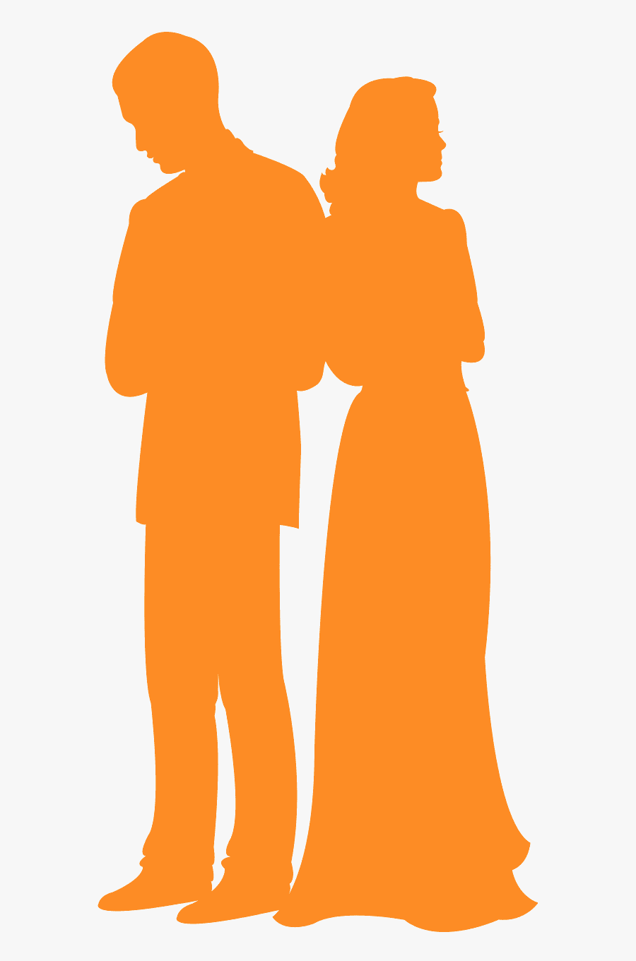 Man And Woman Silhouette, Transparent Clipart