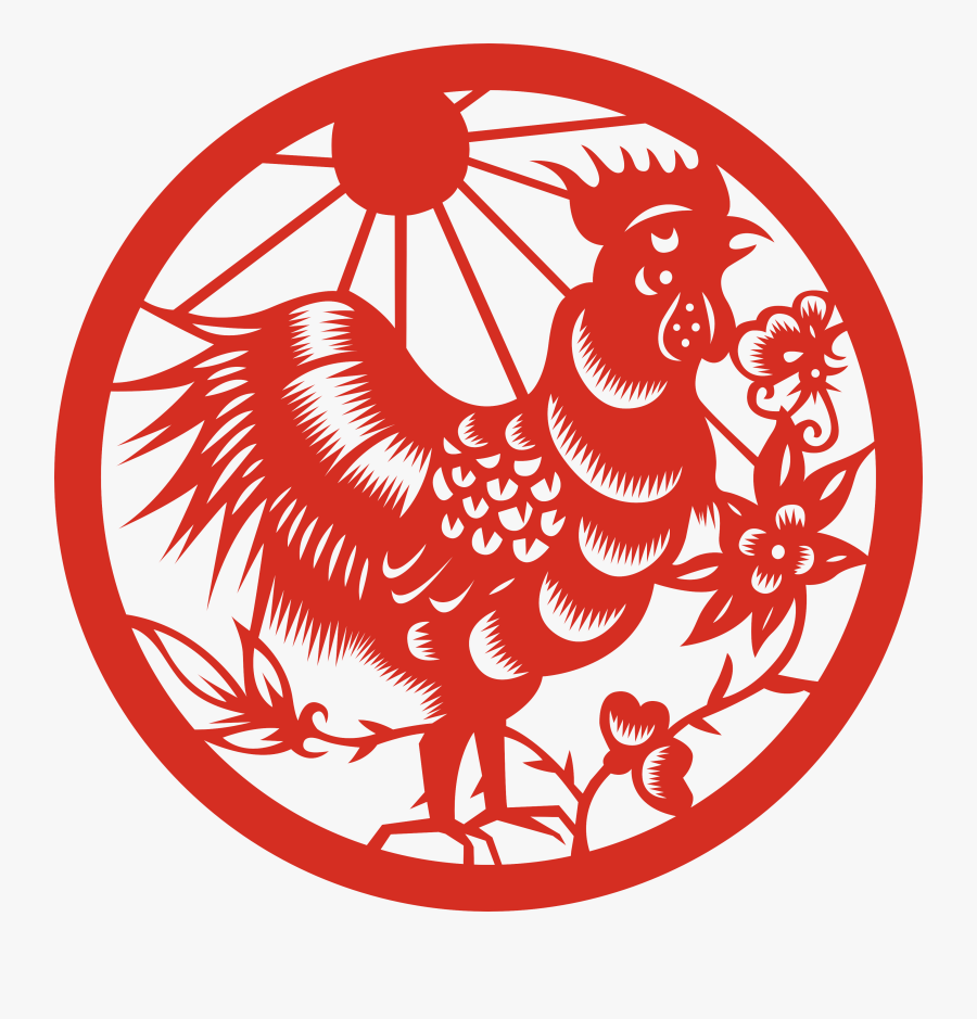 Chinese New Year Rooster Png - Rooster Chinese Zodiac Png, Transparent Clipart