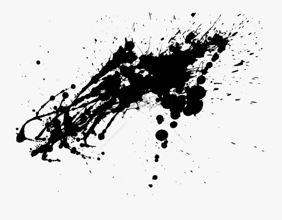 Transparent Splash Clipart Black And White - Transparent Black Paint Splash, Transparent Clipart