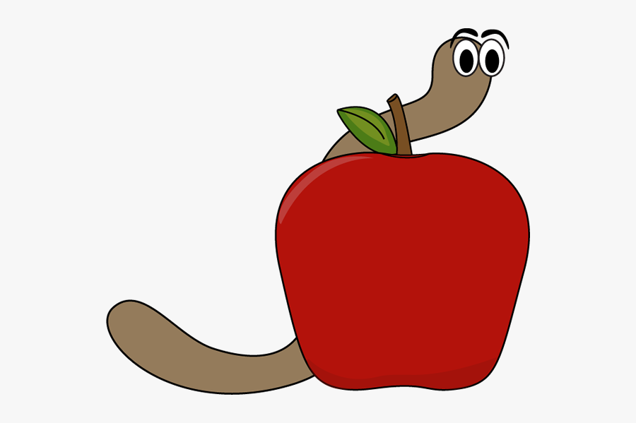 Clipart Of Apple, April And Worm, Transparent Clipart