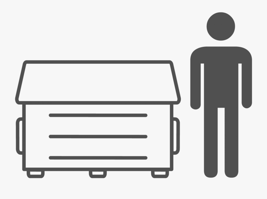 4 Yard Front End Container, Transparent Clipart