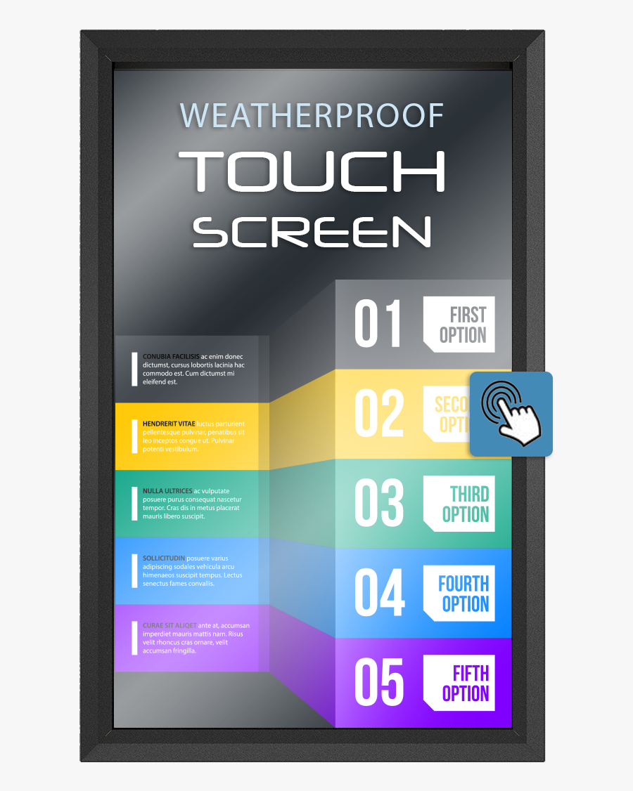 Outdoor Interactive Tv Screen The Tv Shield Pro Touch - Display Device, Transparent Clipart