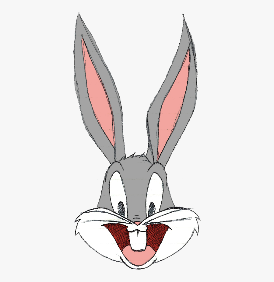 Drawing Bunnies Jack Rabbit - Cartoon Bugs Bunny Face, Transparent Clipart